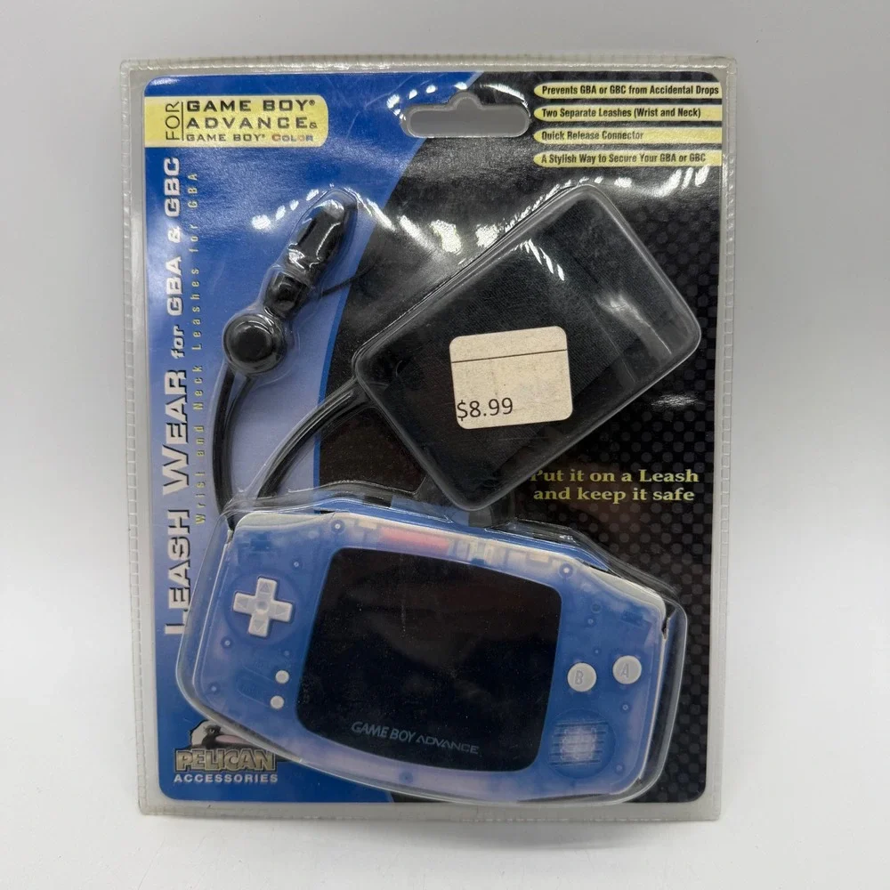 Pelican Leash Wear GBA GBC Black Wrist Neck Lanyard New Sealed PL-703